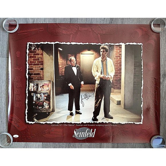 Jason Alexander Signed Seinfeld Ep 47 The Opera 22x28 Poster JSA Proof Autograph - Picture 9 of 11
